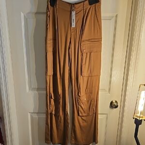 Alice + Olivia Camel Cargo Pants